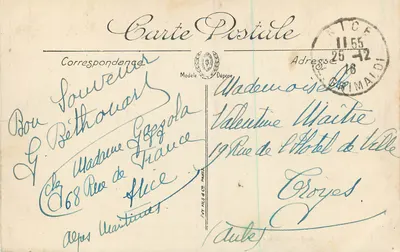 Nice — Aleja Masséna — LL, n° 409 — Rewers
