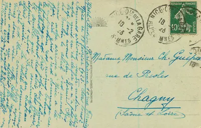 Nice - Os Jardins do Rei Albert 1 — CAP, n° 186 — Verso