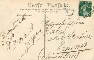 NICE. — Palmy w Ogrodzie Publicznym — Wydawca nieznany, nr 333 — Rewers