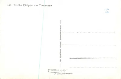 Igreja Einigen no Lago de Thun — série 180 — Gyger & Klopfenstein — Verso