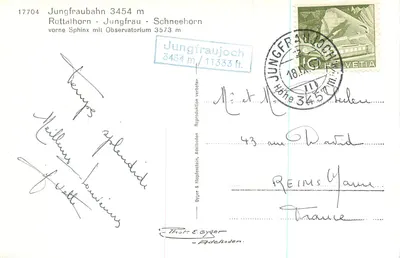 Jungfraubahn 3454 m — Rottalhorn, Jungfrau, Schneehorn — Gyger & Mapfenstein, Adelboden — Rewers