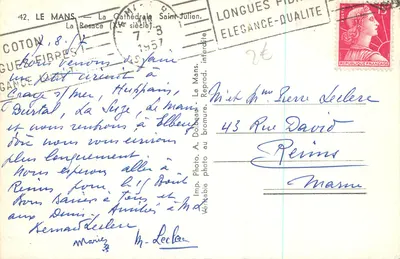 Le Mans — Katedra św. Julianna — XVe wiek — Foto A. Dolbeau — Rewers