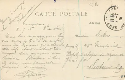 Laval - De Post — Uitgever E. Croisier, Laval, n°6 — Achterkant