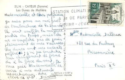 As Dunas de Mollière — Estação Climática de Paris — Éditions Gaby — Verso