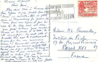 Luzern z Rigi — widok jeziora i wieży zamku — Kunstverlag Goetz, nr 6124 — Rewers