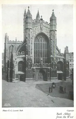 Abadia de Bath vista do oeste — foto de T. C. Leaman, British Publishing Company Ltd.