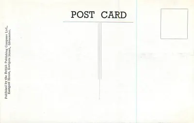 Abadia de Bath vista do oeste — foto de T. C. Leaman, British Publishing Company Ltd. — Verso