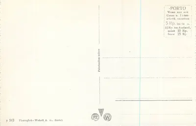 Lago de Thoune com Niesen e Billemlisalp — Photoglob-Wehrli A.G., Zürich, n° 513 — Verso