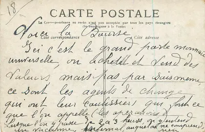 PARIS — Die Börse. — Verlag nicht sichtbar, Seriennummer nicht lesbar — Rückseite
