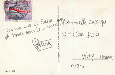 Lucerna — vista do lago com barco a vapor — Globetrotter G.m.b.H., No. 01857 — Verso