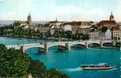 Basel — O Ponte do Meio — Photoglob A.G. Zürich