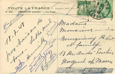 Hossegor — La Plage — Éditions Jové, Pau (B.5) — Rewers