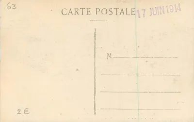 Clermont-Ferrand — Ogród Fontaine pétrifiante — Widok z pod mostu naturalnego — Piekne widoki Auvergne — Rewers