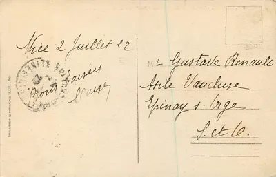 NICE - Jardim Albert Ier e Palácio da Jetée - Promenade dos Ingleses — Verso
