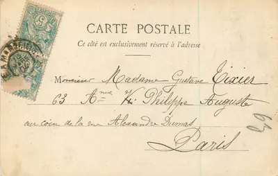 Nice — Nowe Ogrody — Aleja Masséna — Wydawnictwo Giletta, fot., Nice, nr 57 — Rewers