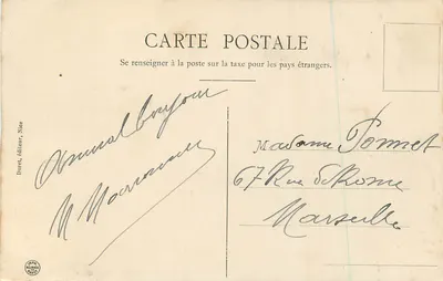 NICE - Pałac na nabrzeżu — Duret, wydawca, Nîmes, nr 9 — Rewers