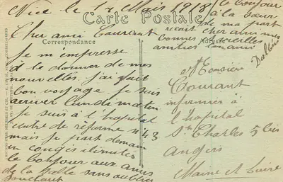 NICE — Promenade des Anglais, w ogrodzie i Hotel Ruhl — 1904 — Rewers