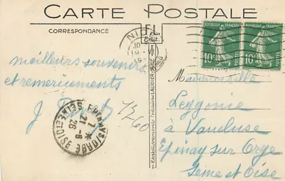 Nice — Widok na La Jetée-Promenade, Baie des Anges i ogrody — Wyd. NICE 66 — Rewers