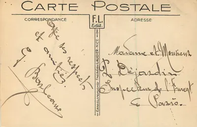 Nice — La Jetée-Promenade e a Ponta do Mont-Boron — F.L. Edit. — Verso