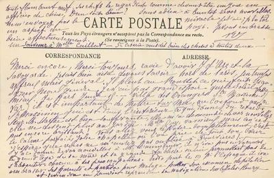 NICE — Quai du Midi — LL. — Pieczęć MARABLANOU — datowana 11 lipca 1909 — Rewers