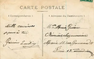 Nice — Quai du Midi et la Baie des Anges — Éditeur P. (série non visible) — Verso