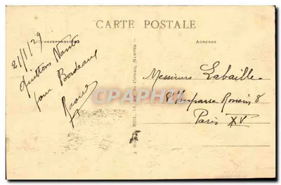NANTES sob a Neve — A Cour do Castelo — J. NOUVEL Editor, n°3 — Verso