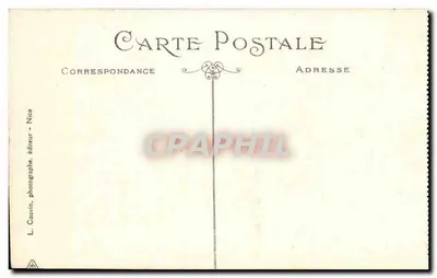 As Branchemichouses na foz do Paillon — Nice — N°1665 — Editor L. Cauvin — Verso