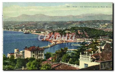 Nice - Vista Geral tirada do Mont Boron — 1947 — L. Cauvin, fotógrafo, editor