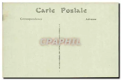 Crozant (Creuse) — As Ruínas do Castelo e a Estrada — Neurchein Frères, Imp. Corbeil — Verso