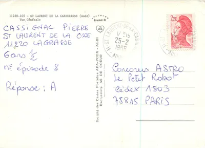 Saint-Laurent-de-la-Cabrerisse — ogólny widok — Społeczność Karty Pocztowej APA-POUX de Coeur — Rewers