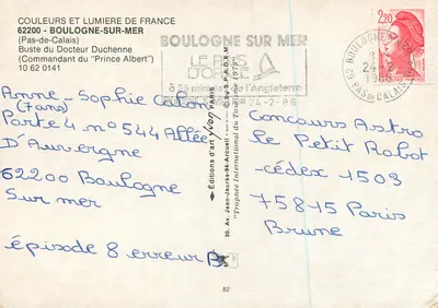 Busto del Doctor Duchenne — Comandante del 'Prince Albert' — Ediciones de arte Arcueil — Reverso
