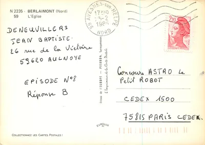 Berlaimont (Nord) — A Igreja — Edição da Europa, N° 2235 — Verso