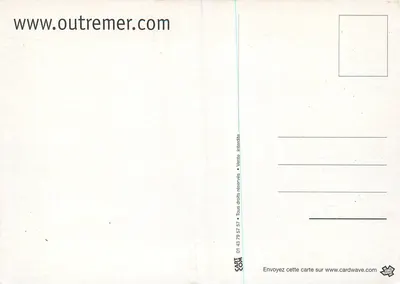 Tropische strand — reclame voor outremer.com — uitgever CART.COM — Achterkant