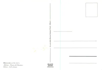 Milano - Piazza del Duomo — widok historyczny — Banca Cesare Ponti Milano — Rewers