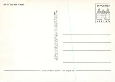 Spéyer — Miasto Katedry nad Rynem — Schöning Verlag 188 — Rewers