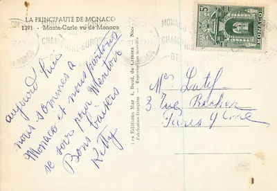 Monte-Carlo — widok Monako — Wydawnictwo Mar, Nice — Rewers