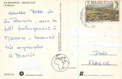 Le Morne — Wyspa Mauritius — Wydawnictwo C.I.E.M. Ltée — Rewers