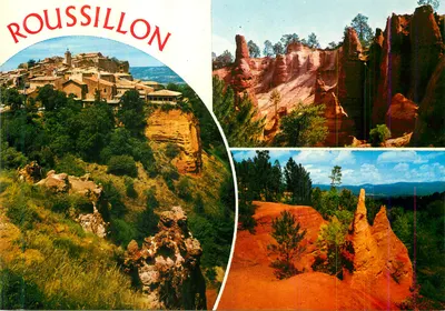 Roussillon — Vista geral, Cirque das Aiguilles, Pontas de Sainte Anne — Edições J. Cellard