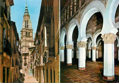 Toledo — rua Santa Isabel e Santa Maria la Blanca — L. Arribas