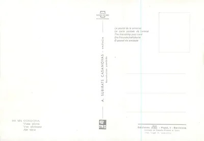 Córdoba — widok z powietrza — Éditions Pique, 4 - Barcelone — Rewers