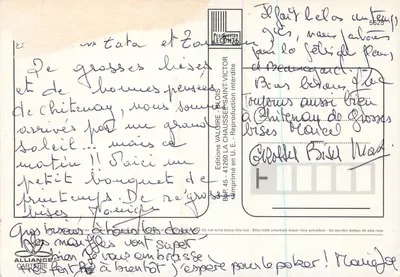 La Sologne — Floresta de bétulas e campina de brejo rosa — Éditions Valoire — Verso