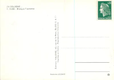 See im Herbst — SoLogne — Éditions Valoire, n° H.5.606 — Rückseite