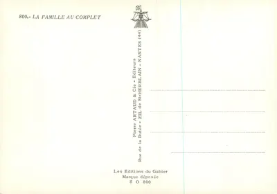 A família completa — edições Artaud & Cie, Nantes — Verso
