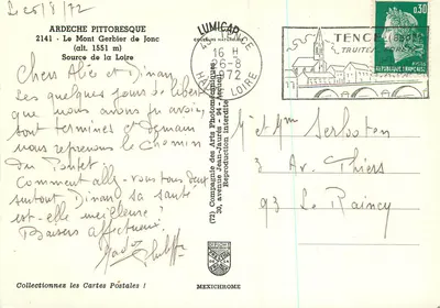 O Mont Gerbier de Jonc — Pitoresca Ardèche — editor IRIS — Verso