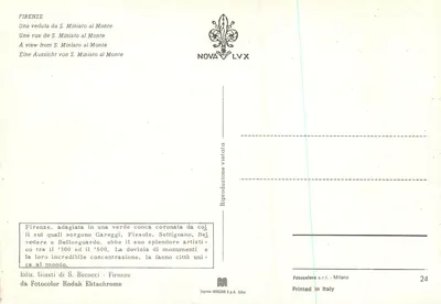 Florence — widok z San Miniato al Monte — wydawnictwo Nova LVX — Rewers