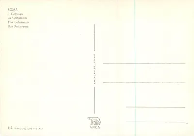 Coliseu de Roma — vista panorâmica — P. Marzari & R.L.-Schio n°116 — Verso