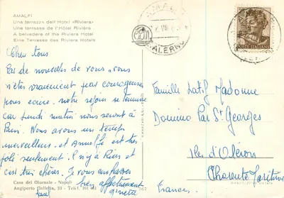 Terrasse do Hotel Riviera — Amalfi — Casa del Giornale — Verso