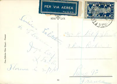 Firenze — panorama — wydawca Casa Editrice Gino Giunti, nr 30 — Rewers