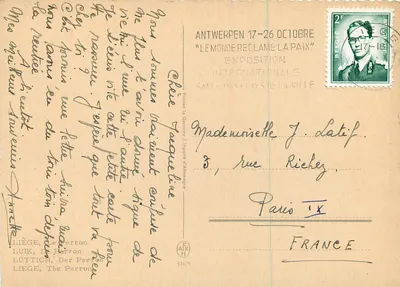 Fontein van Luik — Internationale Expo van Luik — uitgever Lüttich, Der Perron — Achterkant