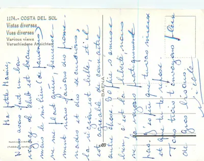 Costa del Sol — Różne widoki — Baena, n° 1174 — Rewers